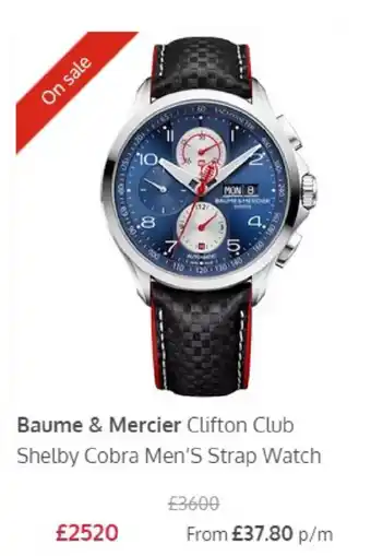 Ernest Jones Baume & Mercier offer