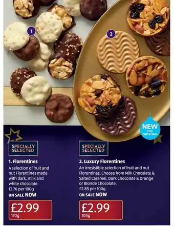 Aldi Florentines, luxury florentines offer