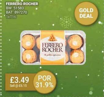Bestway Ferrero rocher offer