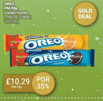 Bestway Oreo golden-vanilla offer
