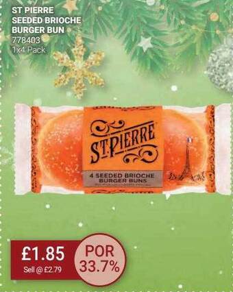 Bestway St pierre seeded brioche burger bun offer