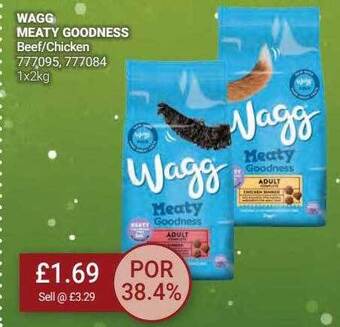 Bestway Wagg meaty goodness beef-chicken offer
