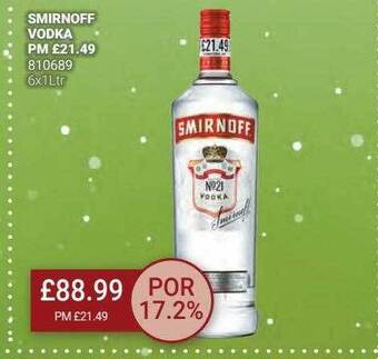 Bestway Smirnoff vodka offer