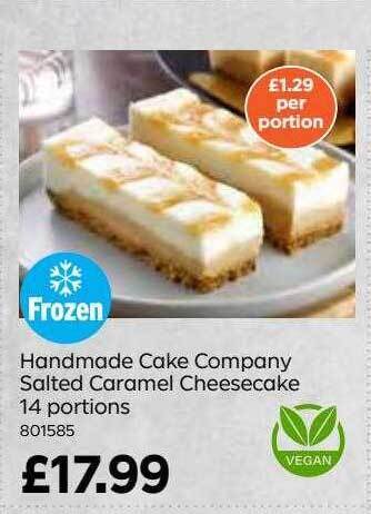 Bestway Handmade cake company salted caramel cheesecake 14 portions offer