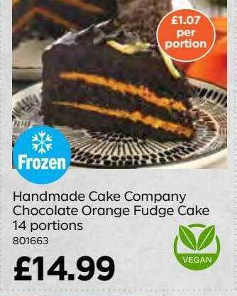 Bestway Handmade cake company chocolate orange fudge cake 14 portions offer