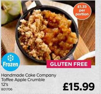 Bestway Handmade cake company toffee apple crumble 12's offer