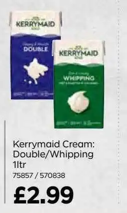 Bestway Kerrymaid cream : double-whipping 1ltr offer