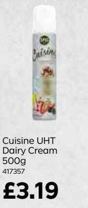 Bestway Cuisine uht dairy cream 500 g offer