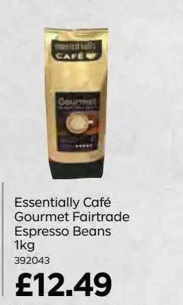 Bestway Essentially café gourmet fairtrade espresso beans 1 kg offer