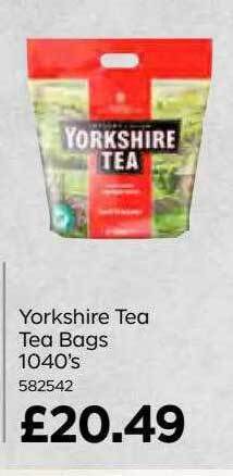 Bestway Yorkshire tea tea bags 1040's offer