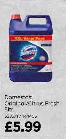 Bestway Domestos : original-citrus fresh 5ltr offer