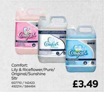 Bestway Comfort : lily & riceflower-pure-original-sunshine 5ltr offer