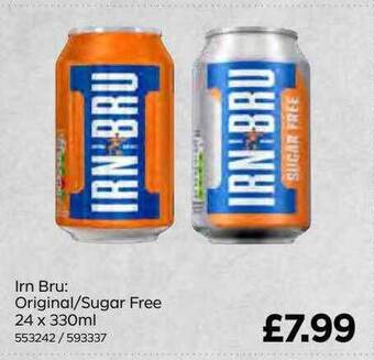 Bestway Irn bru : original-sugar free 24 x 330ml offer