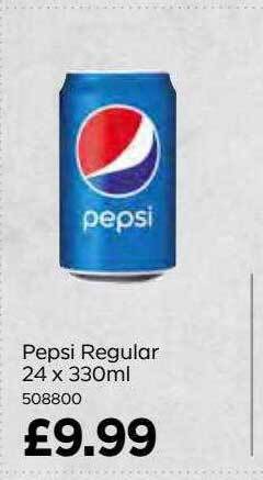 Bestway Pepsi regular 24 x 330ml offer