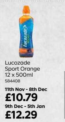 Bestway Lucozade sport orange offer