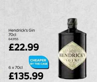 Bestway Hendrick's gin offer