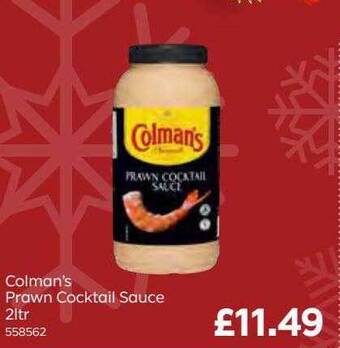 Bestway Colman's prawn cocktail sauce 2ltr offer