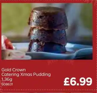 Bestway Gold crown catering xmas pudding offer