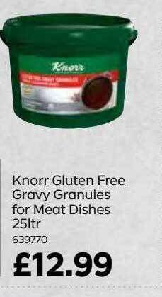 Bestway Knorr gluten free gravy granules for meat dishes 25ltr offer