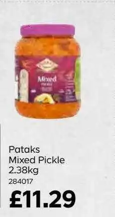 Bestway Pataks mixed pickle offer