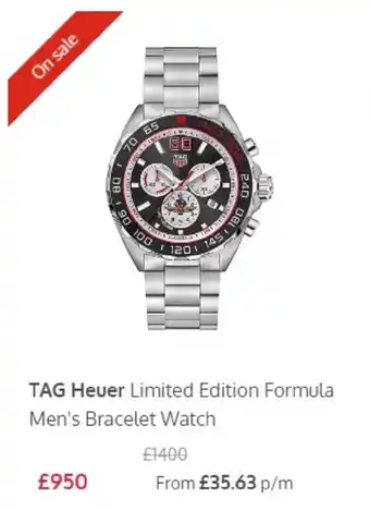 Tag Heuer Limited Edition Formula Men's Bracelet Watch