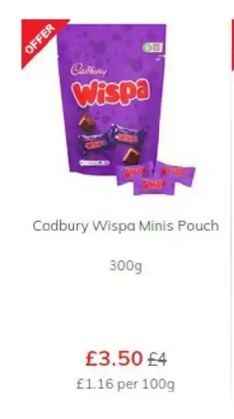 Morrisons Cadbury Wispa Minis Pouch offer
