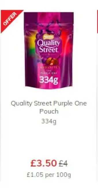 Morrisons Quality Street Purple One Pouch offer