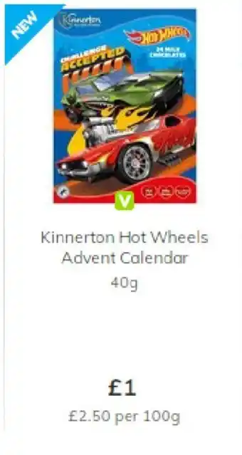 Morrisons Kinnerton Hot Wheels Advent Calendar offer