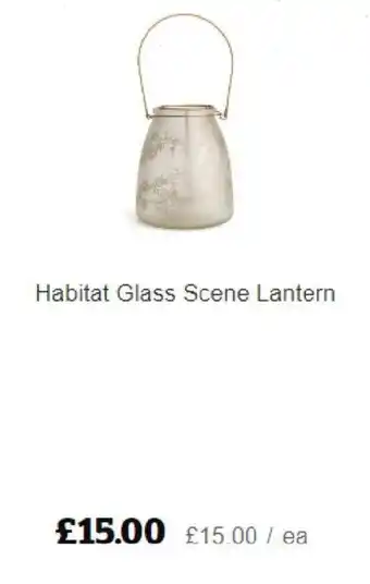 Sainsbury's Habitat Glass Scene Lantern offer