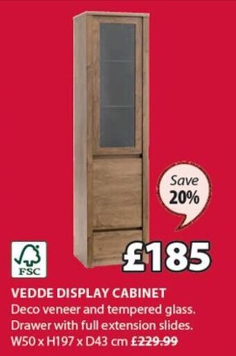 JYSK Vedde Display Cabinet offer