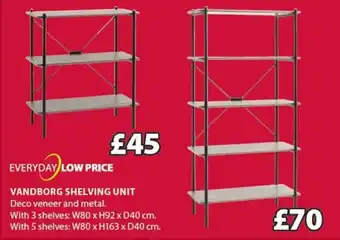 JYSK Vandborg Shelving Unit With 5 Shelves offer
