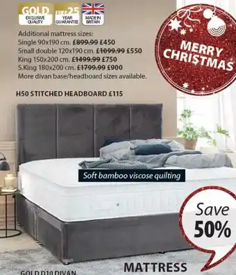 JYSK Dreamzone Gold S95 Spring Mattress King offer