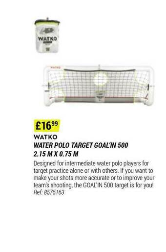 Decathlon Watko Water Polo Target Goal'in 500 2.15 M X 0.75 M offer