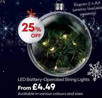 Robert Dyas Led battery-operated string lights offer