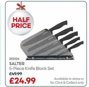 Robert Dyas Salter 5-piece knife block set offer