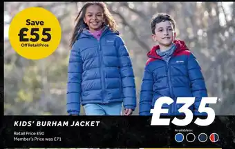 GO Outdoors Kids' burham jacket offer