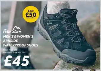 GO Outdoors Peter storm men's & women's arnside waterproof shoes offer