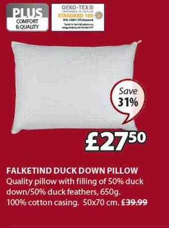 JYSK Falketind duck down pillow offer