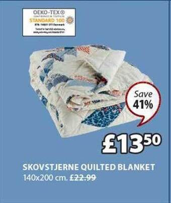 JYSK Skovstjerne quilted blanket offer