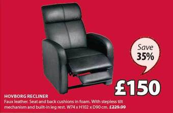 JYSK Hovborg recliner offer