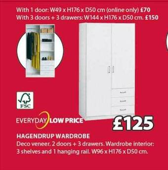 JYSK Hagendrup wardrobe offer