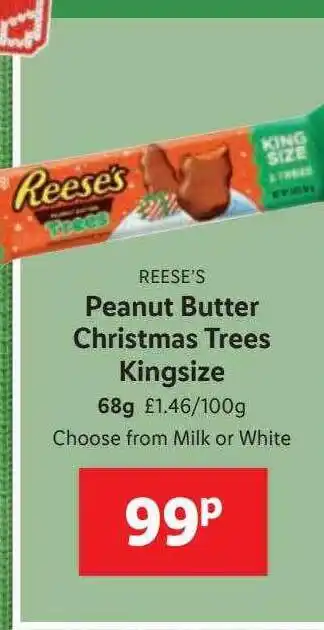 Lidl Reese's peanut butter christmas trees kingsize offer