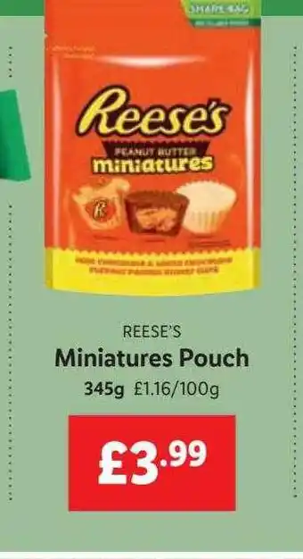 Lidl Reese's miniatures pouch offer