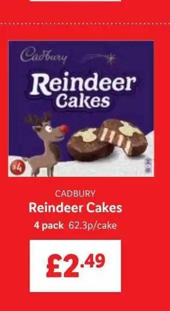 Lidl Cadbury reindeer cakes offer