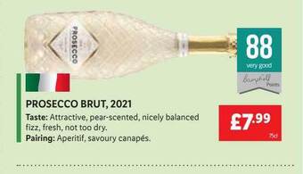 Lidl Prosecco brut, 2021 offer