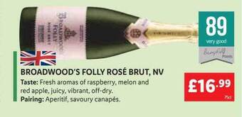 Lidl Broadwood's folly rose brut, nv offer
