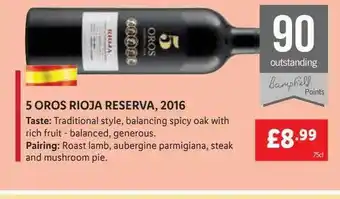 Lidl 5 oros rioja reserva, 2016 offer