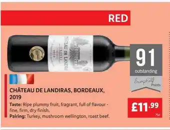 Lidl Château de landiras, bordeaux, 2019 offer