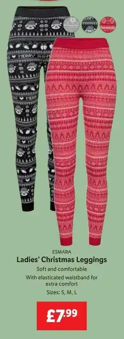 Lidl Esmara ladies' christmas leggings offer