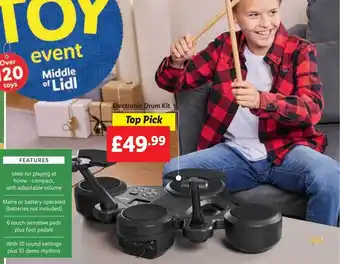 Lidl Electronic drum kit offer